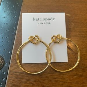 Kate Spade love me knot hoop earrings
